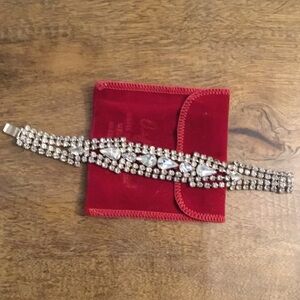 Elegant Silver Crystal Bracelet